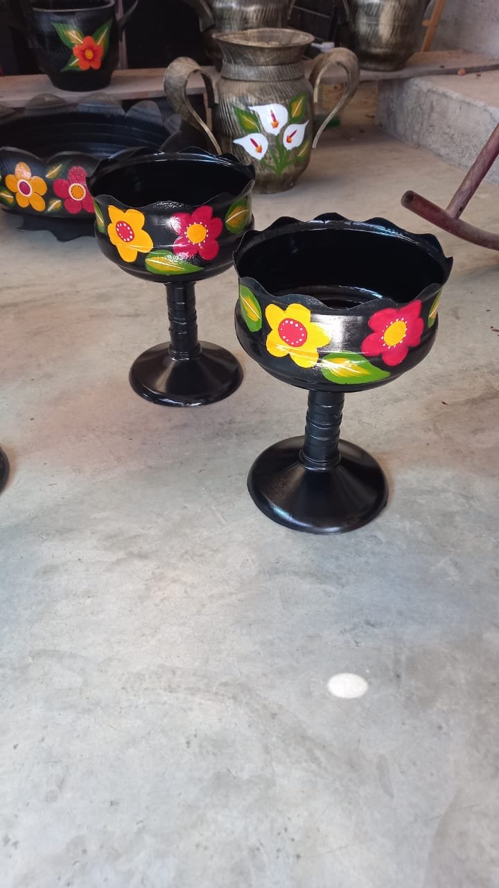 Macetero de copa negro